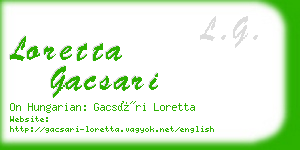 loretta gacsari business card